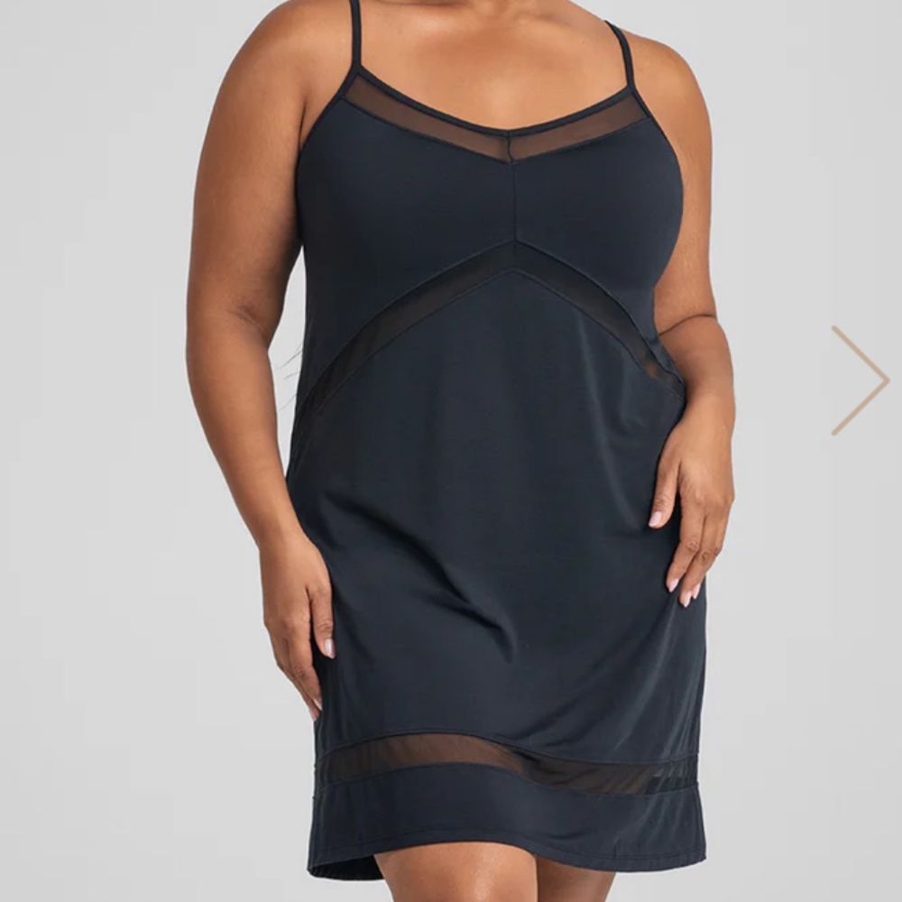 Black Mesh Detail Chemise